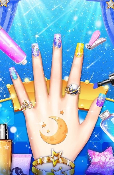 龙公主梦幻星空美甲截图