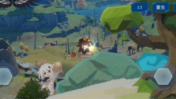 和胡桃一起攻克难关截图