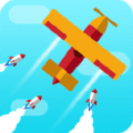 躲避导弹的飞机