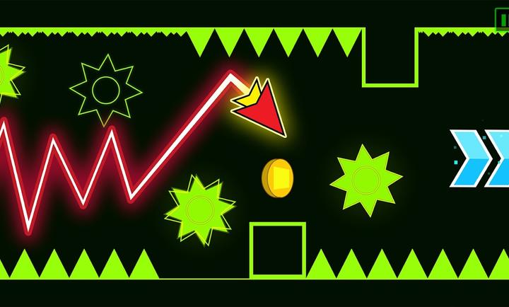 波浪冲刺几何箭头截图