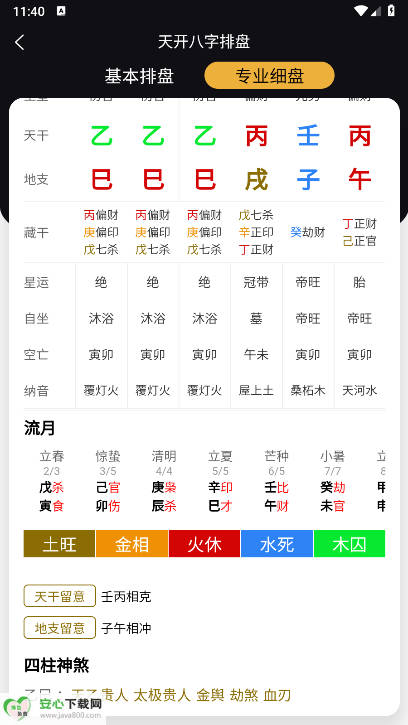 天开八字排盘app免费版截图