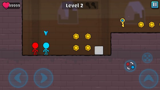 红蓝火柴人2无限皮肤无敌版(Red & Blue Stickman 2)截图