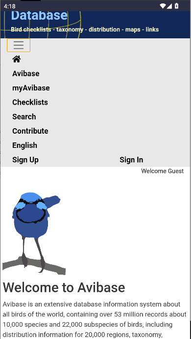 世界鸟类数据库手机app截图
