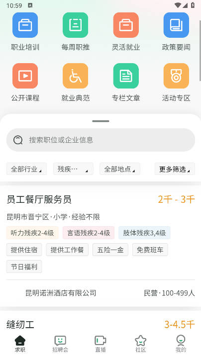 中国残联就业服务平台app下载2025官方版截图