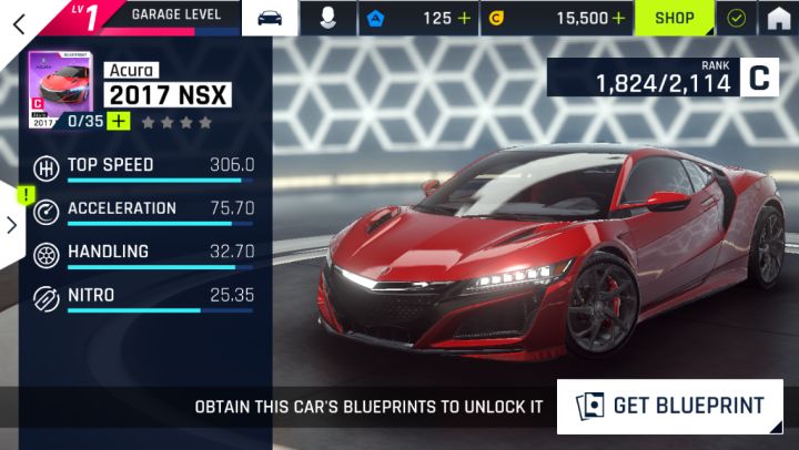 狂野飙车9本田2017 NSX图片