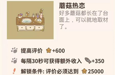 动物餐厅蘑菇热恋怎么获得